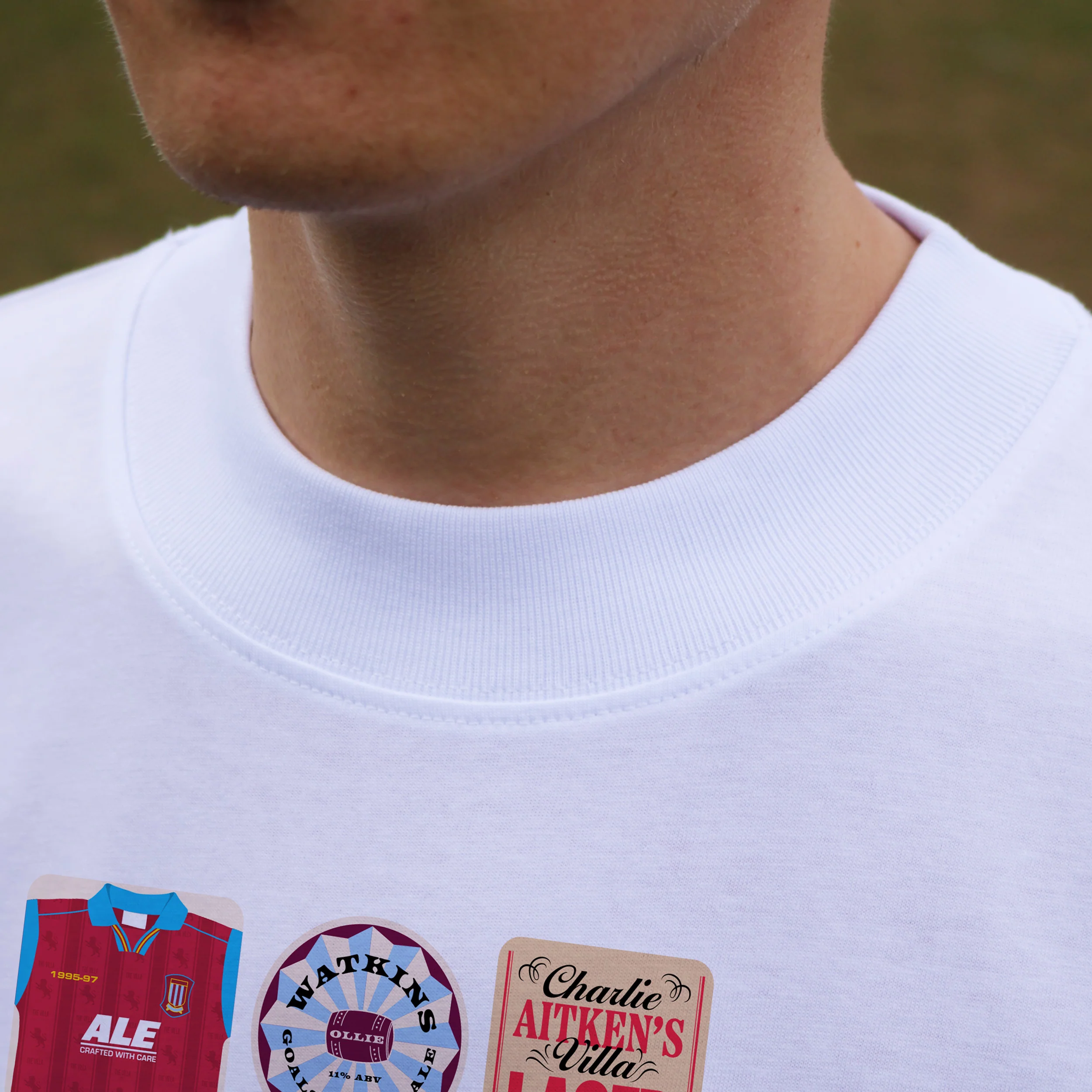 Aston Villa Beer Mats Oversized T-Shirt - Image 10