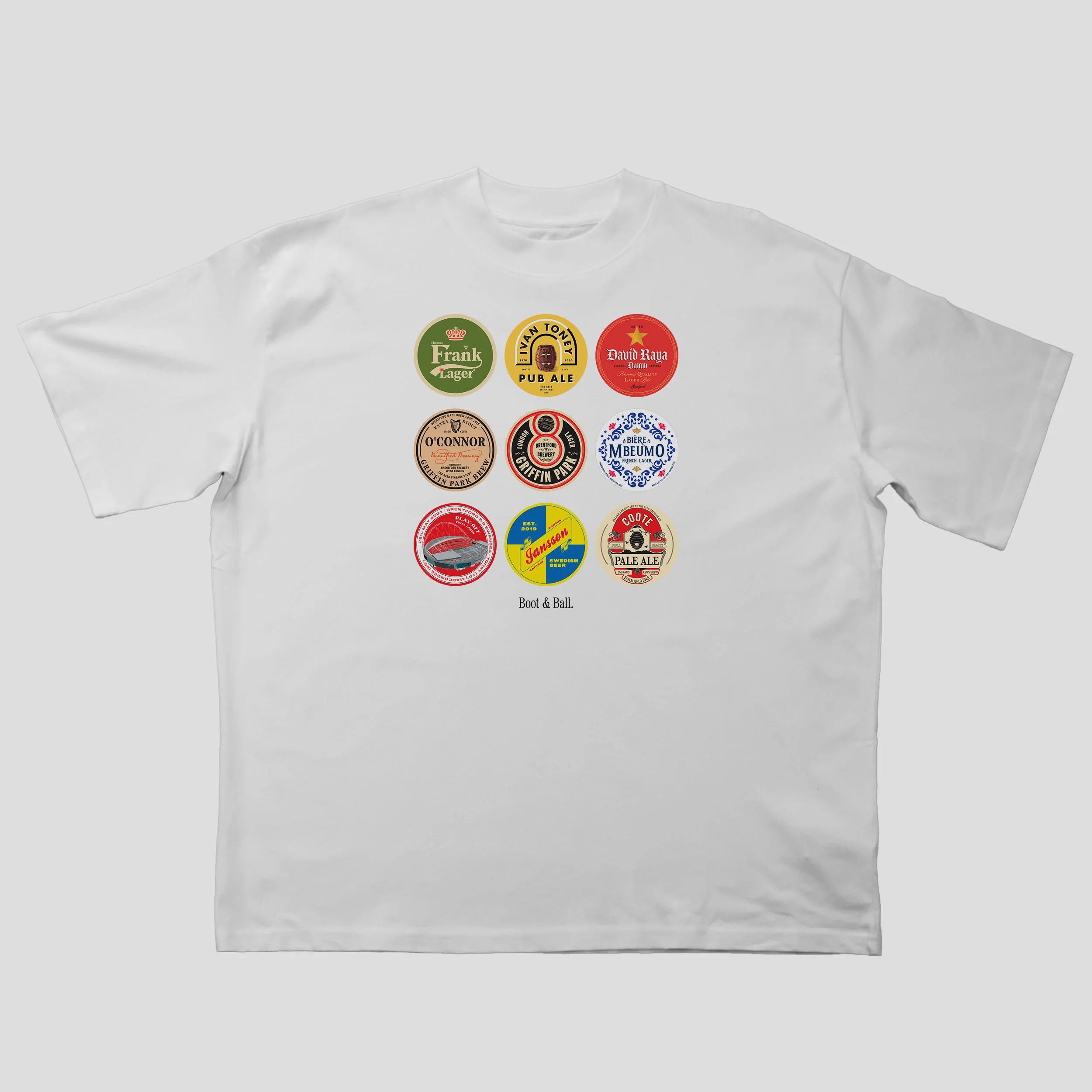 Brentford Beer Mats Oversized T-Shirt - Image 2