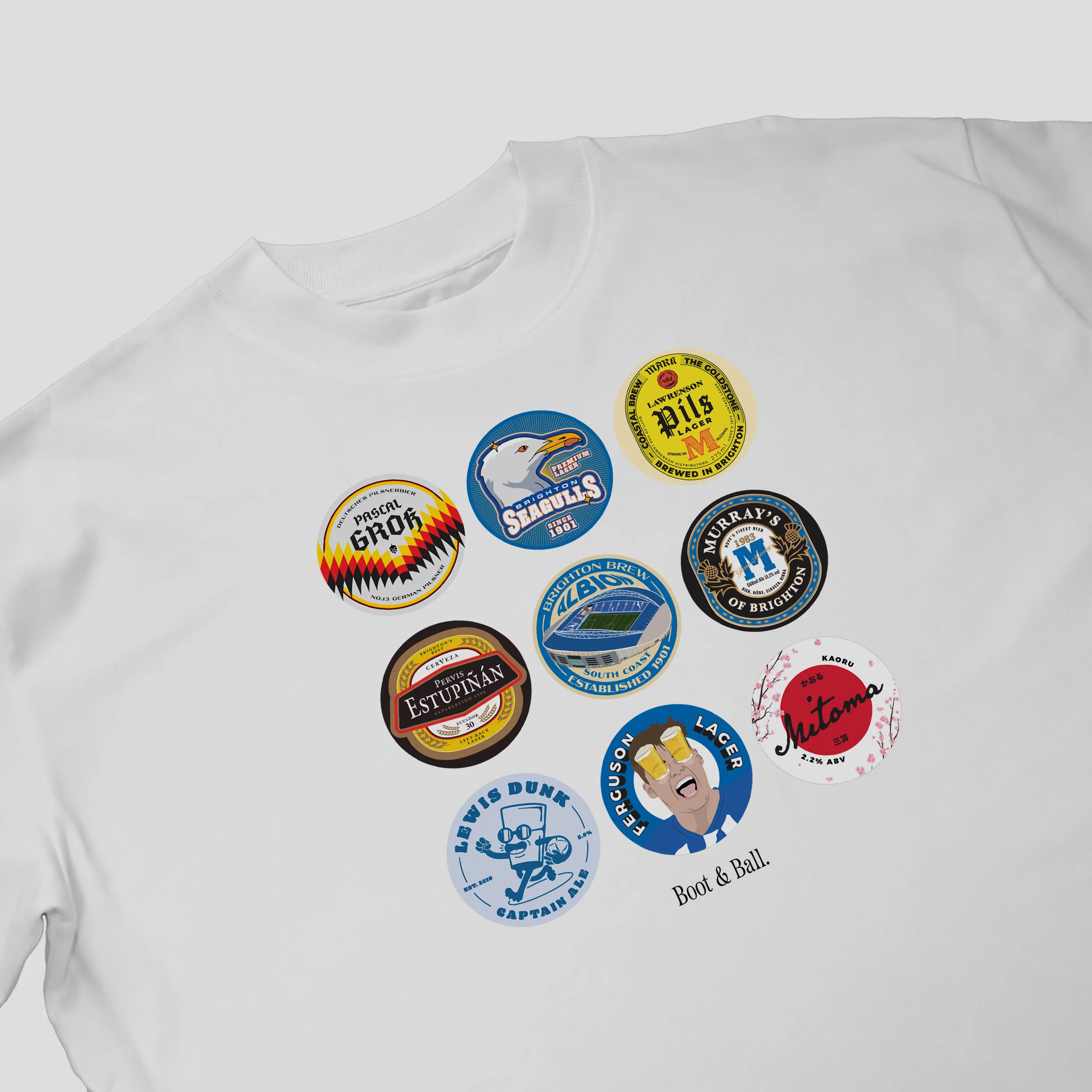 Brighton Beer Mats Oversized T-Shirt - Image 4