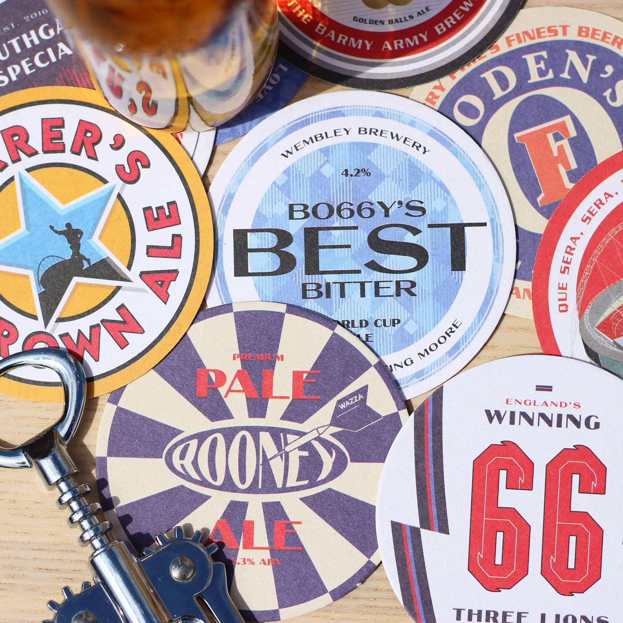 England Football Beer Mats - Image 3