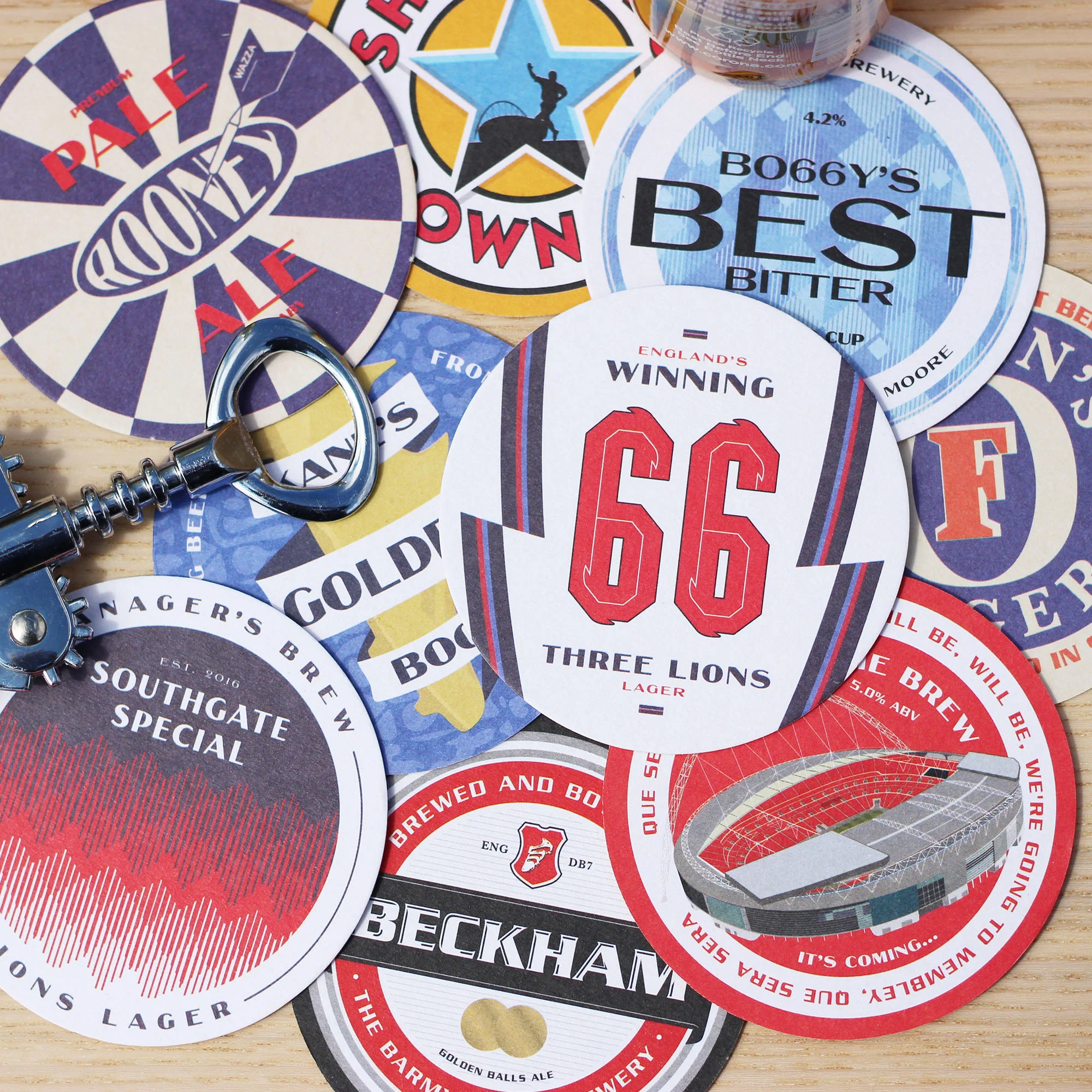 England Football Beer Mats - Image 6