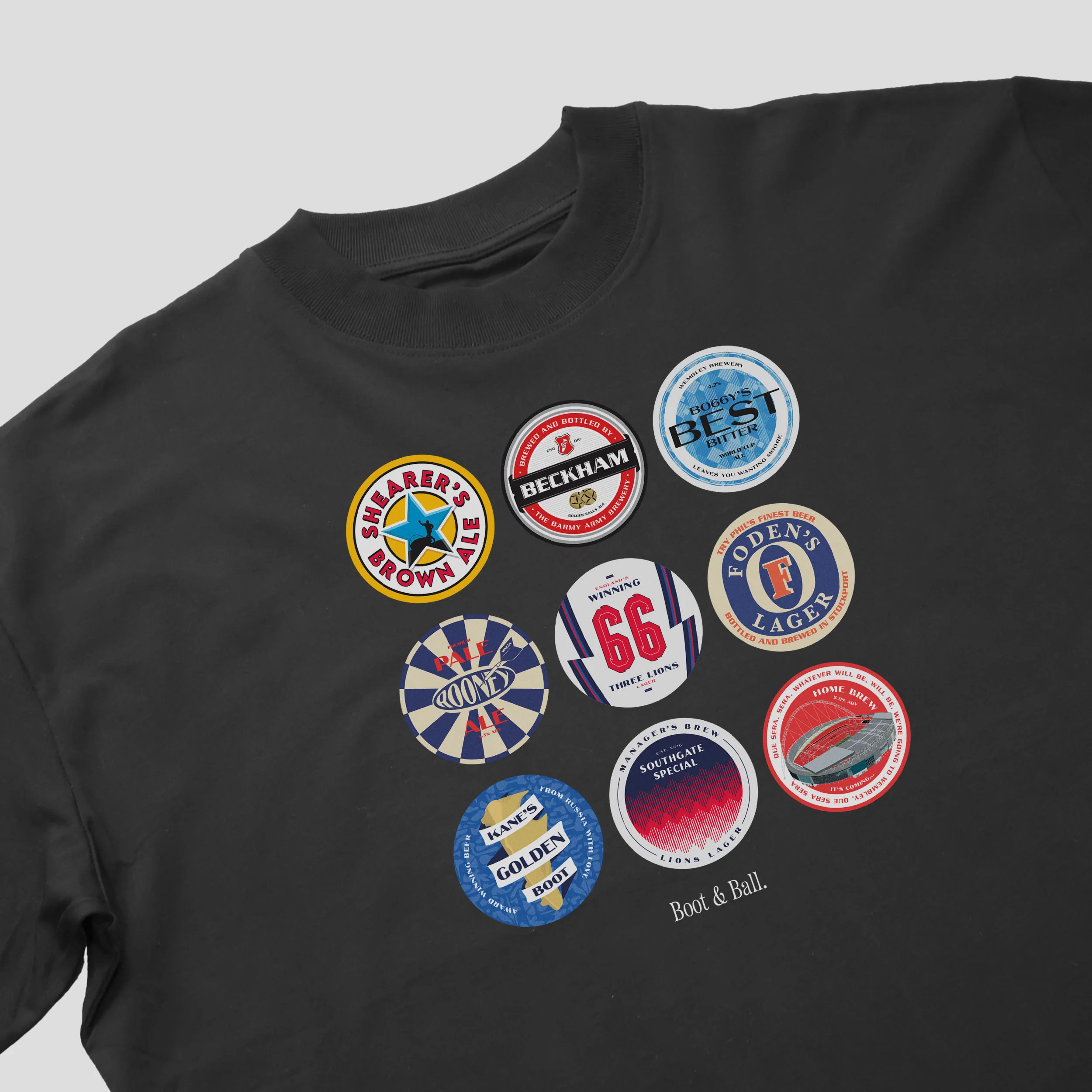 England Football Beer Mats Oversized T-Shirt - Image 3