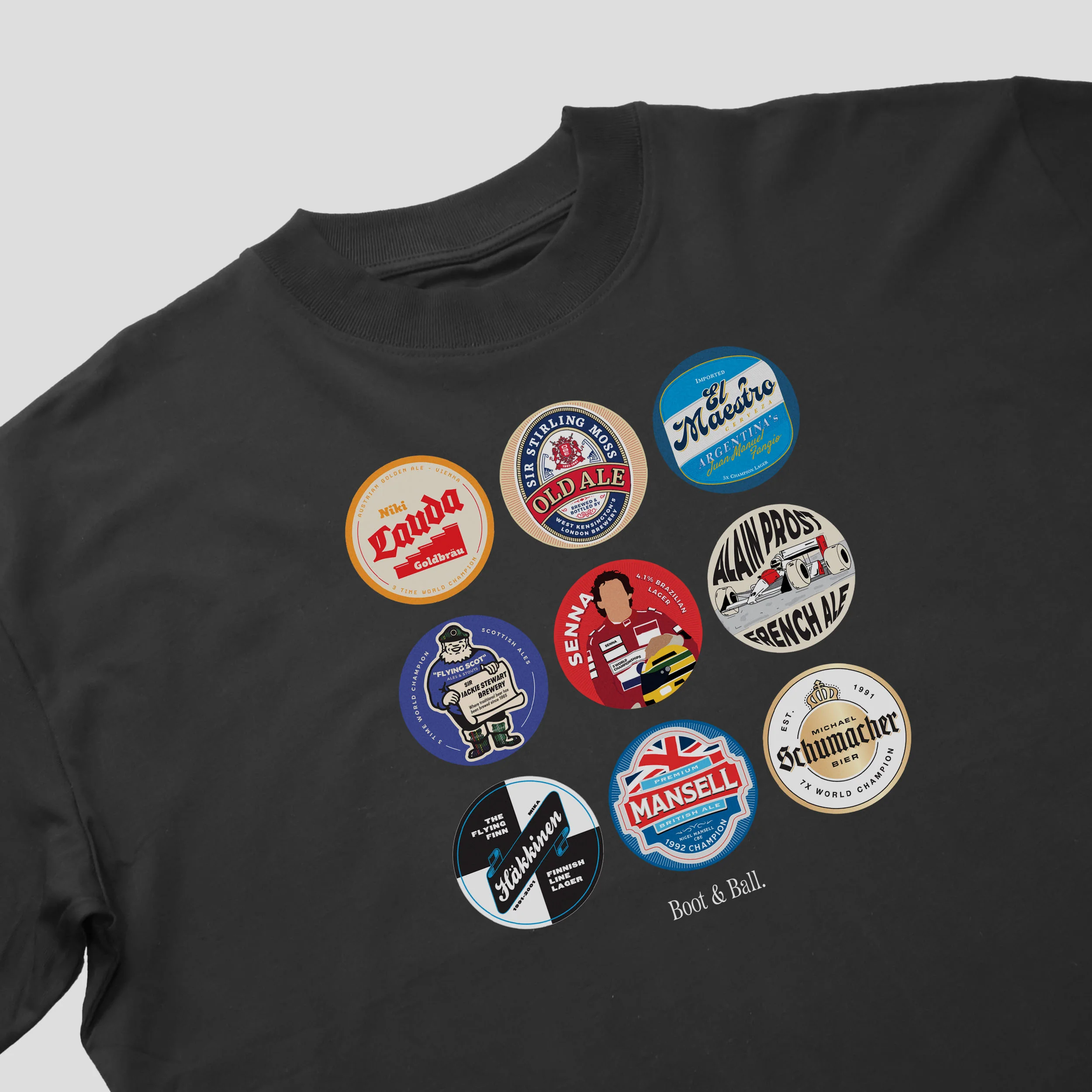 F1 Legends Beer Mats Oversized T-Shirt - Image 2