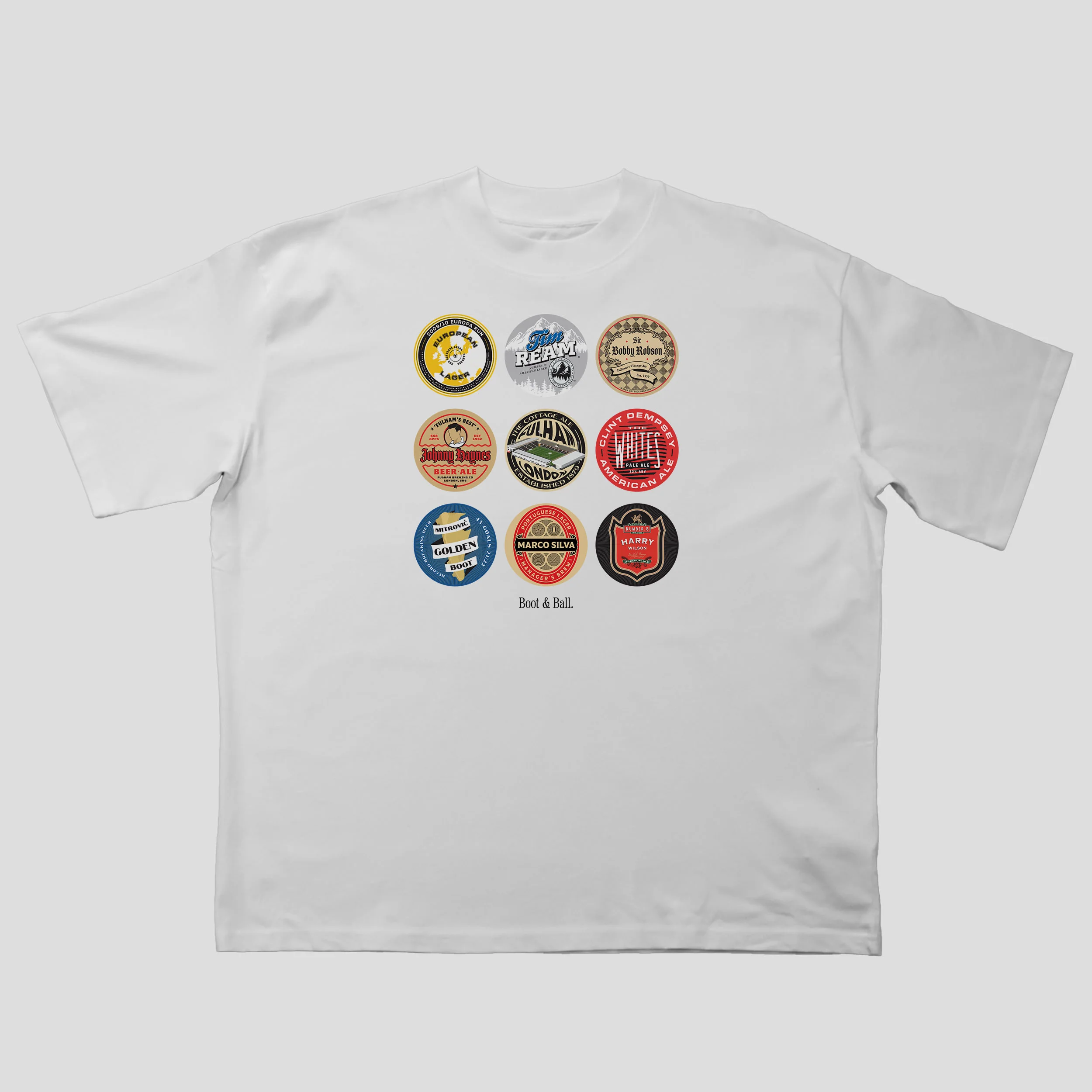 Fulham Beer Mats Oversized T-Shirt - Image 2