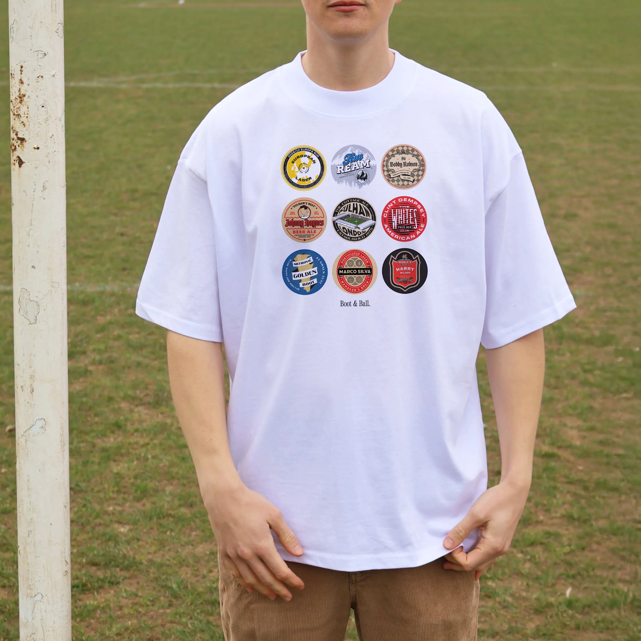 Fulham Beer Mats Oversized T-Shirt - Image 5