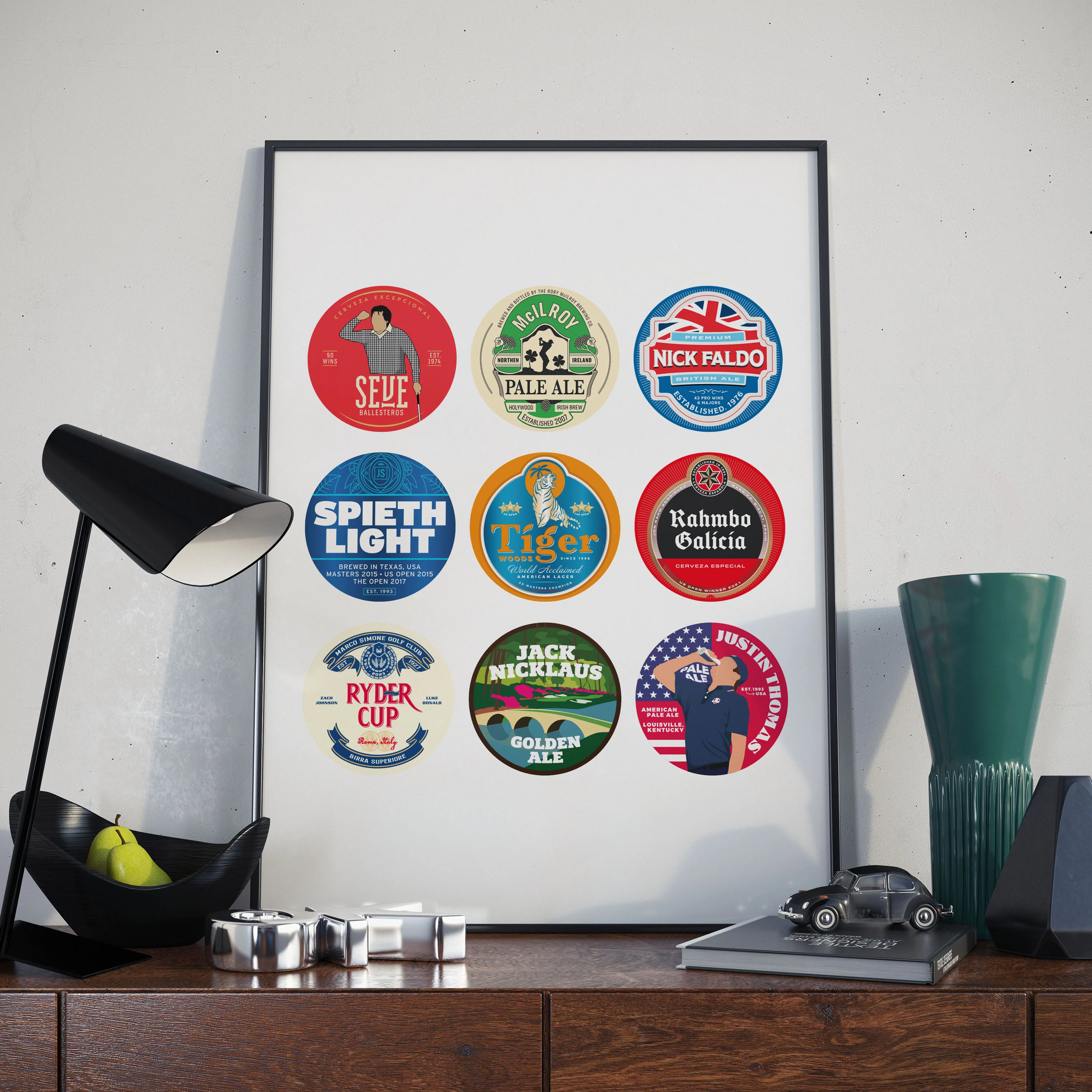 Golf Beer Mat Art