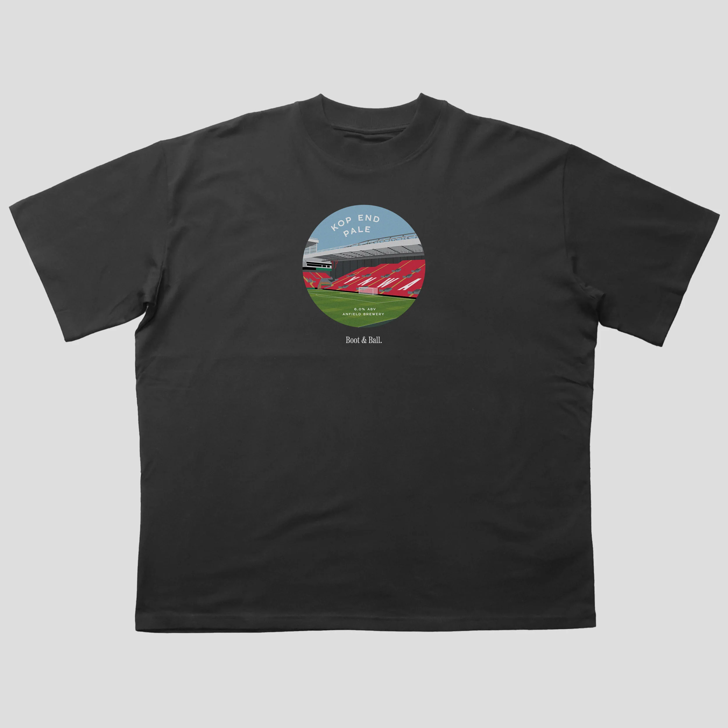 Kop End Pale Liverpool Beer Mat Oversized T-Shirt