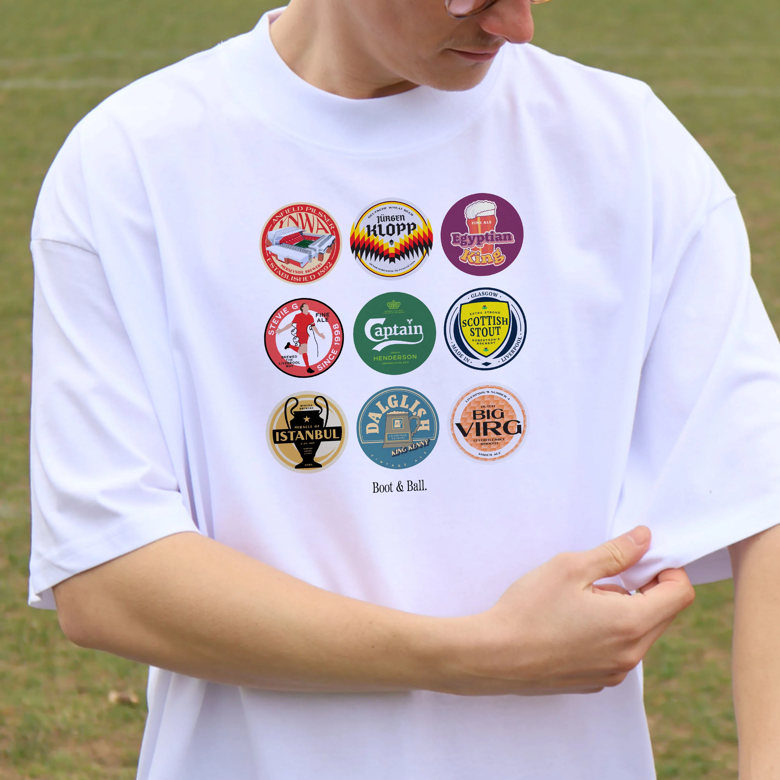Liverpool Beer Mats 1st Edition Oversized T-Shirt - Image 6