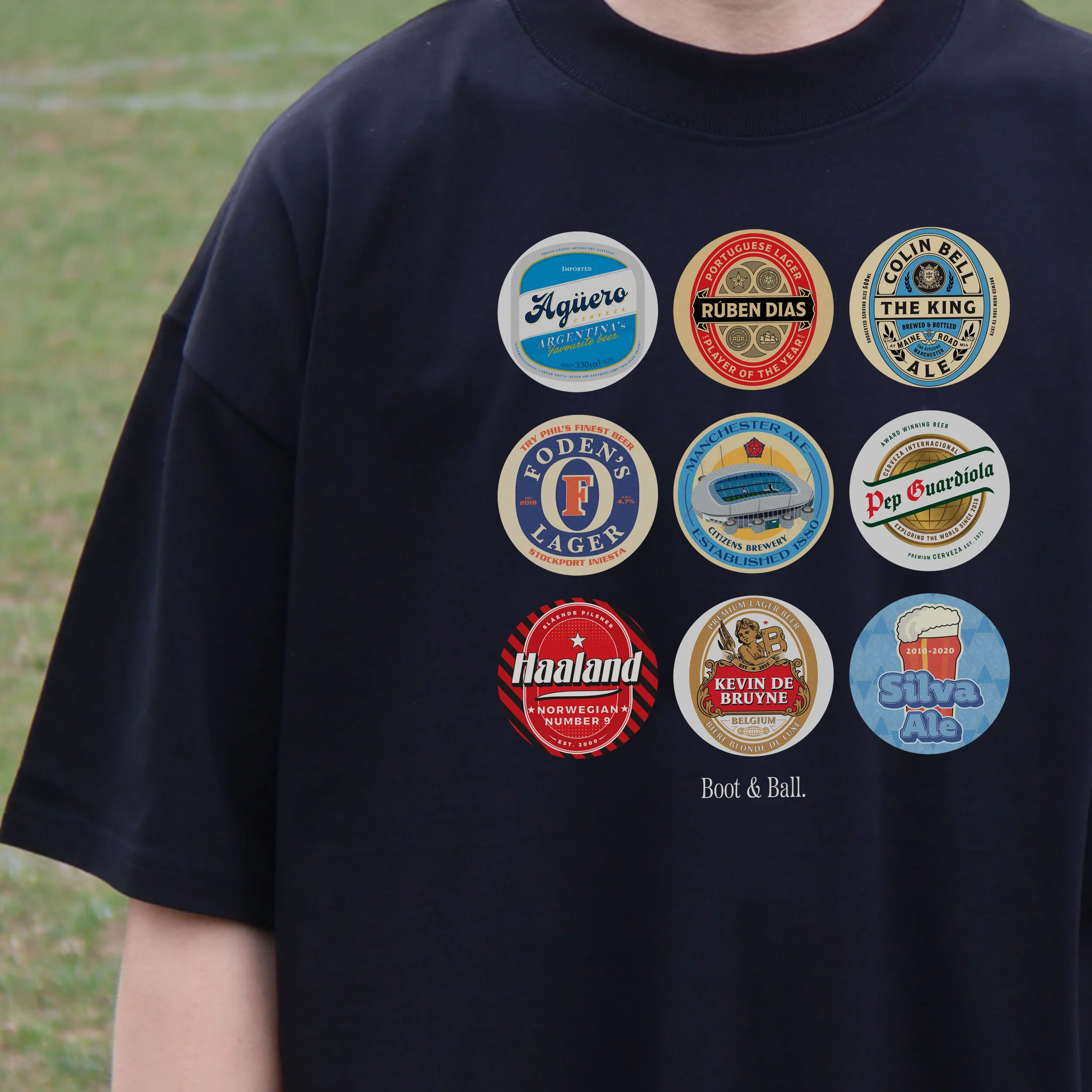 Man City Beer Mats Oversized T-Shirt - Image 10