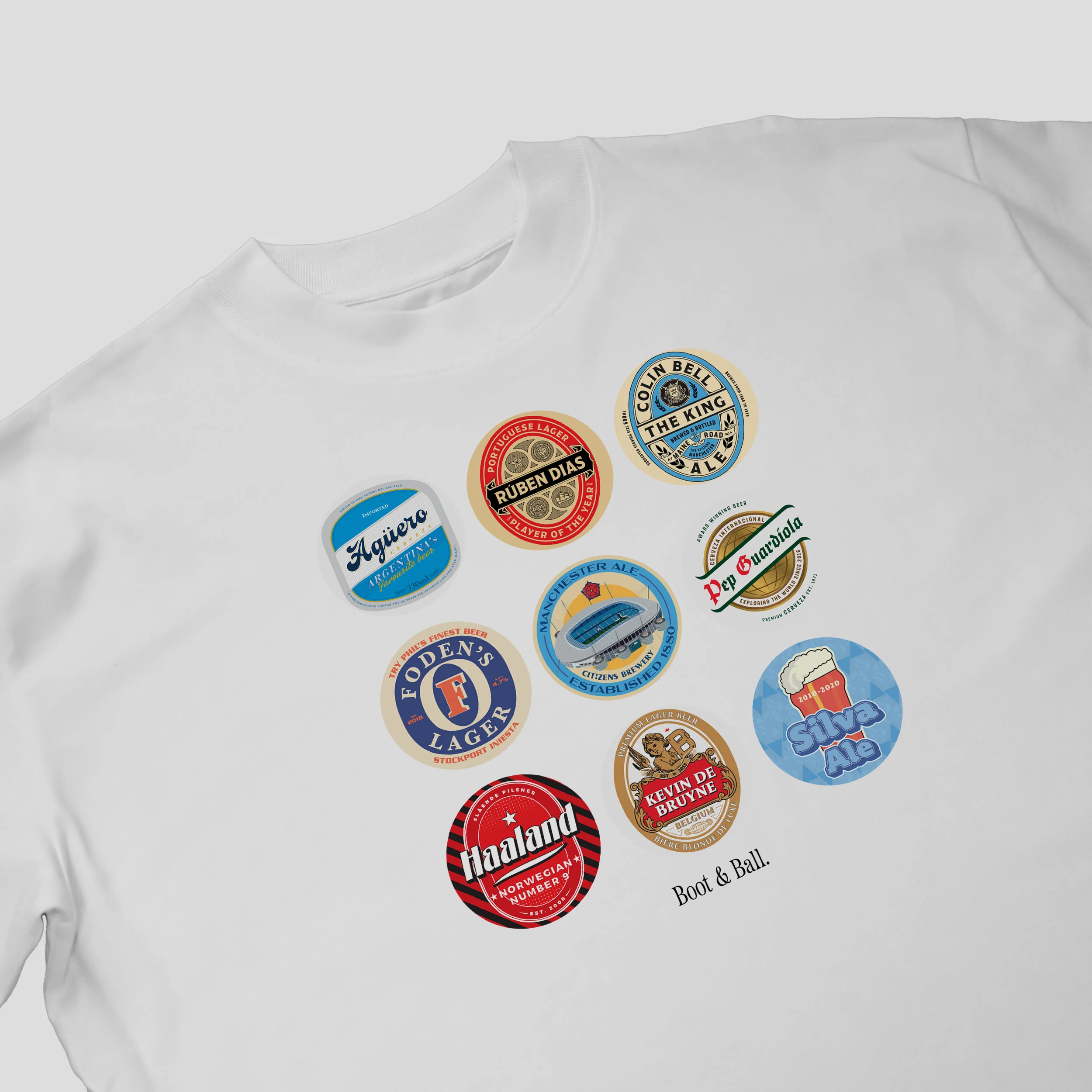 Man City Beer Mats Oversized T-Shirt - Image 4