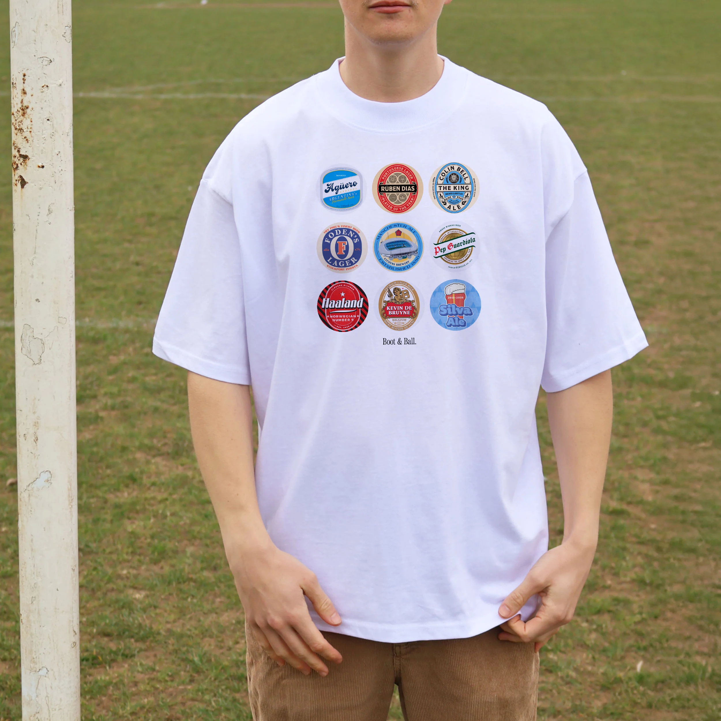 Man City Beer Mats Oversized T-Shirt - Image 5