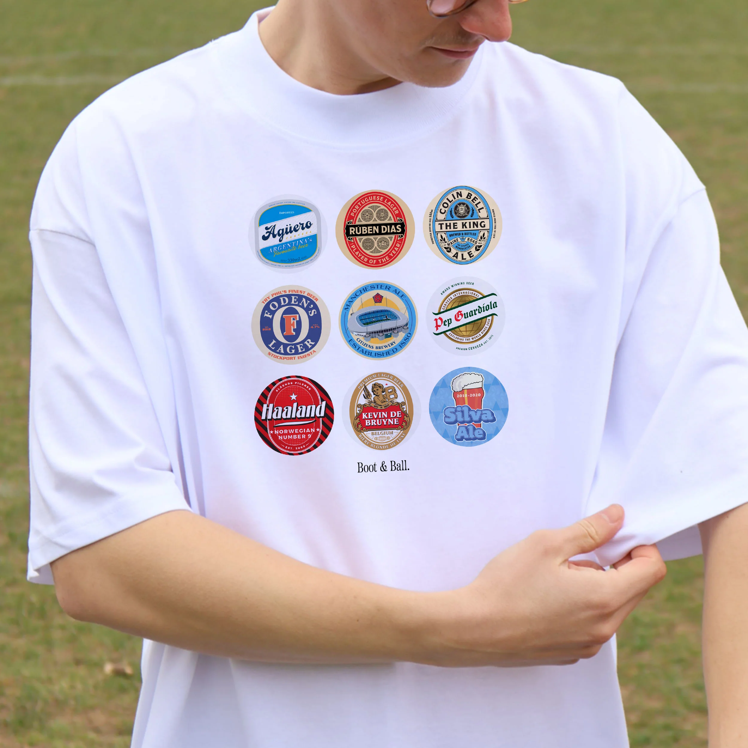 Man City Beer Mats Oversized T-Shirt - Image 6