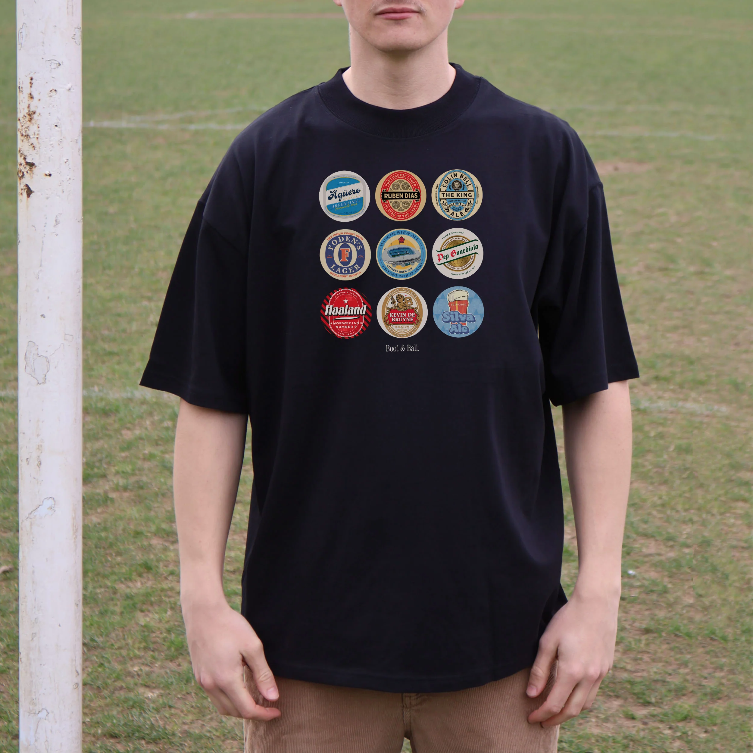 Man City Beer Mats Oversized T-Shirt - Image 8