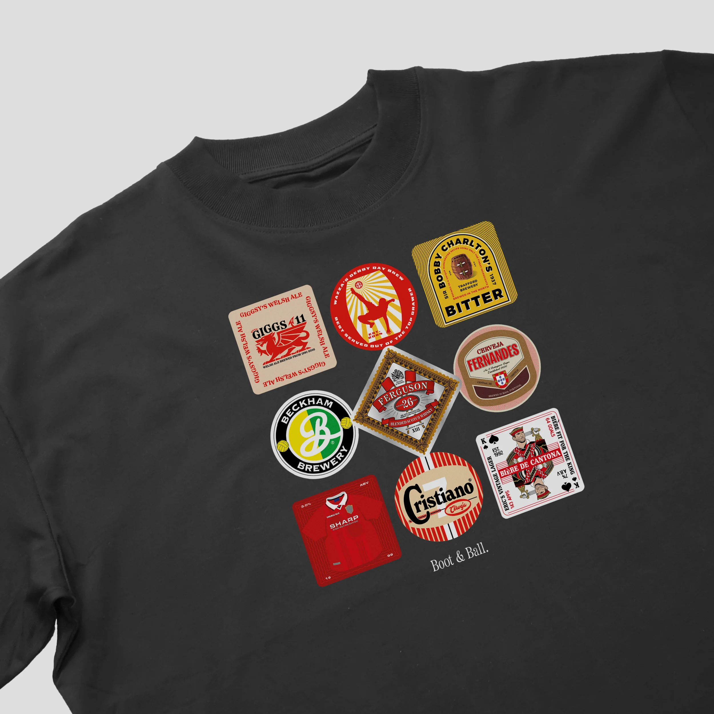 Man United Beer Mats Oversized T-Shirt - Image 3
