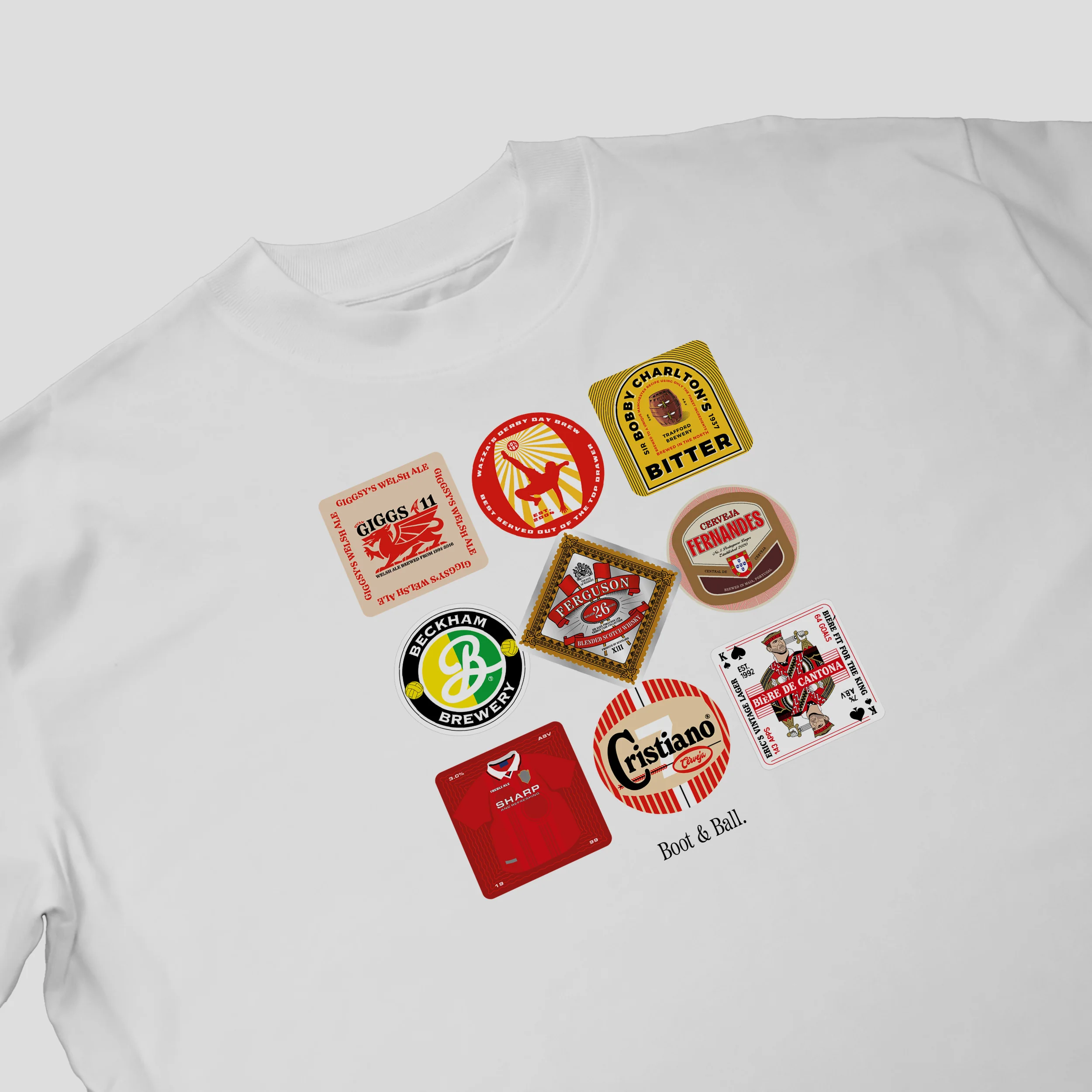 Man United Beer Mats Oversized T-Shirt - Image 4