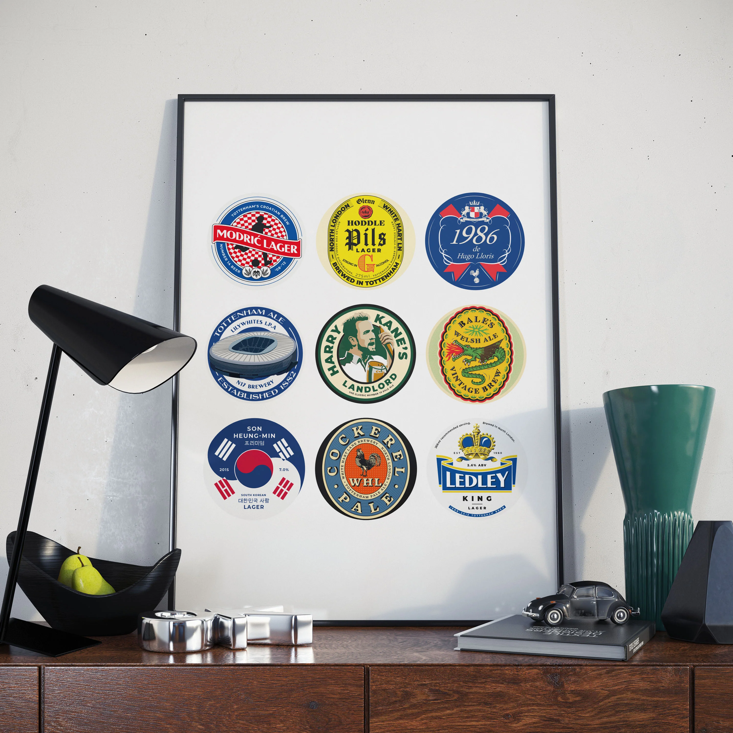 North London Whites Beer Mat Art