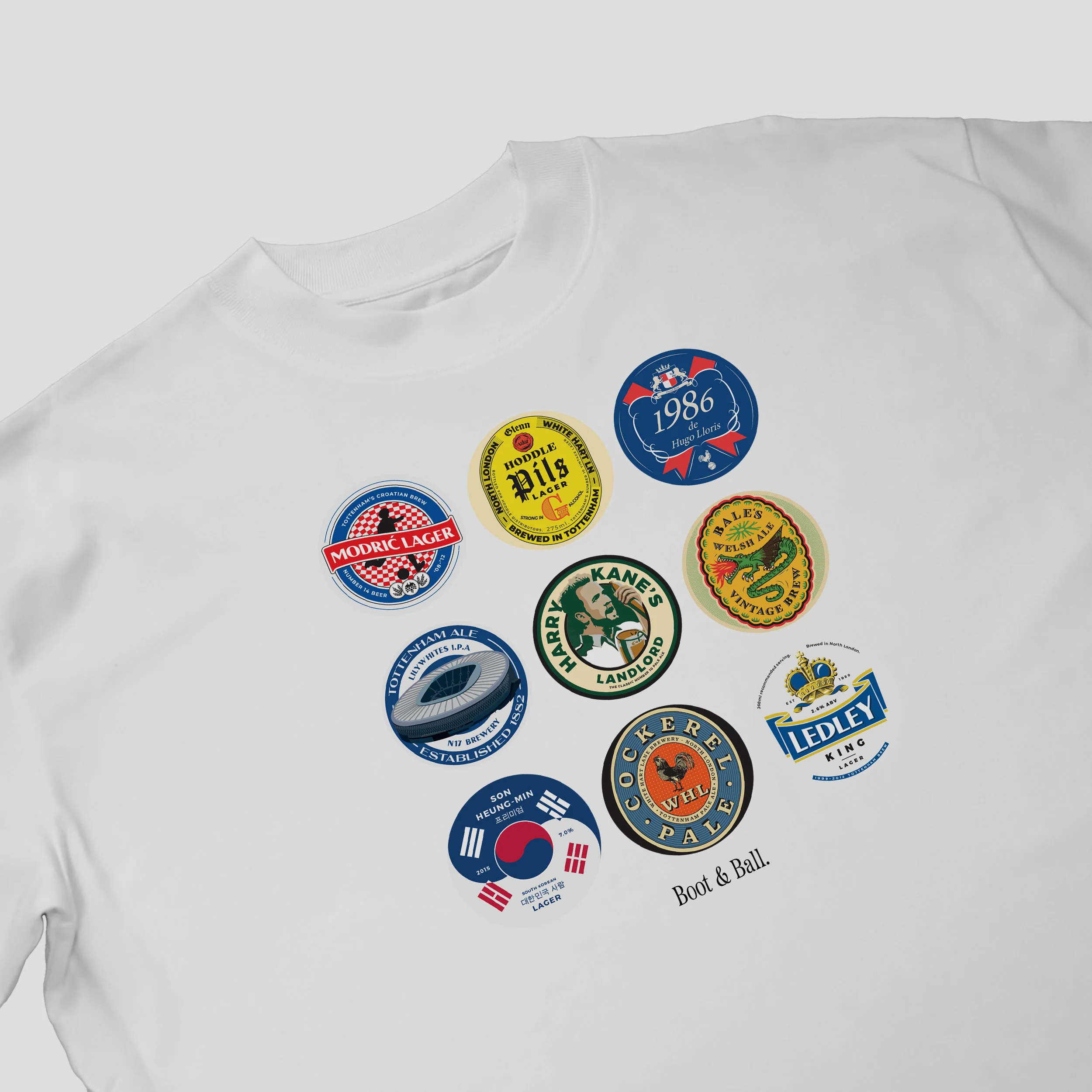 North London Whites Beer Mats Oversized T-Shirt - Image 4