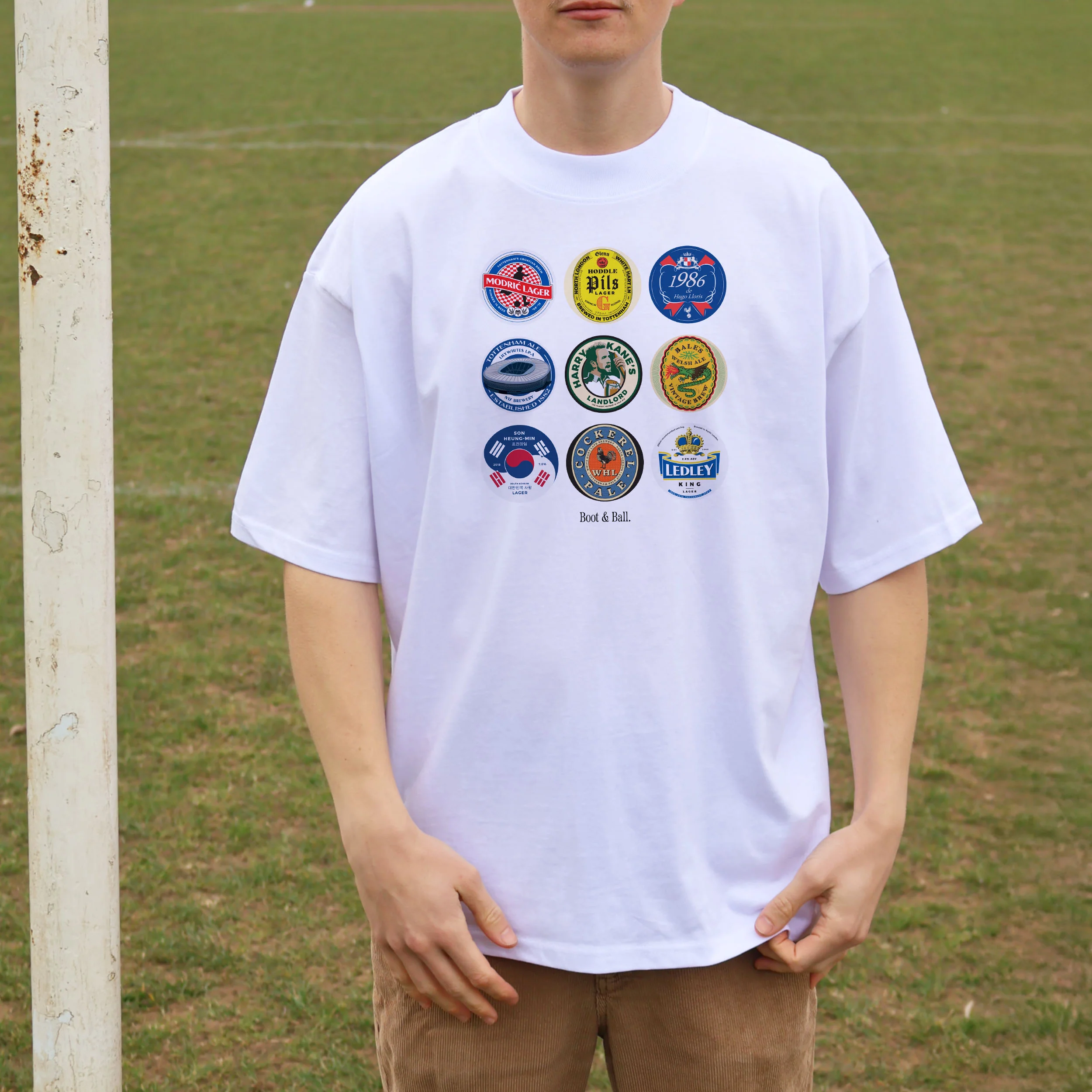 North London Whites Beer Mats Oversized T-Shirt - Image 8