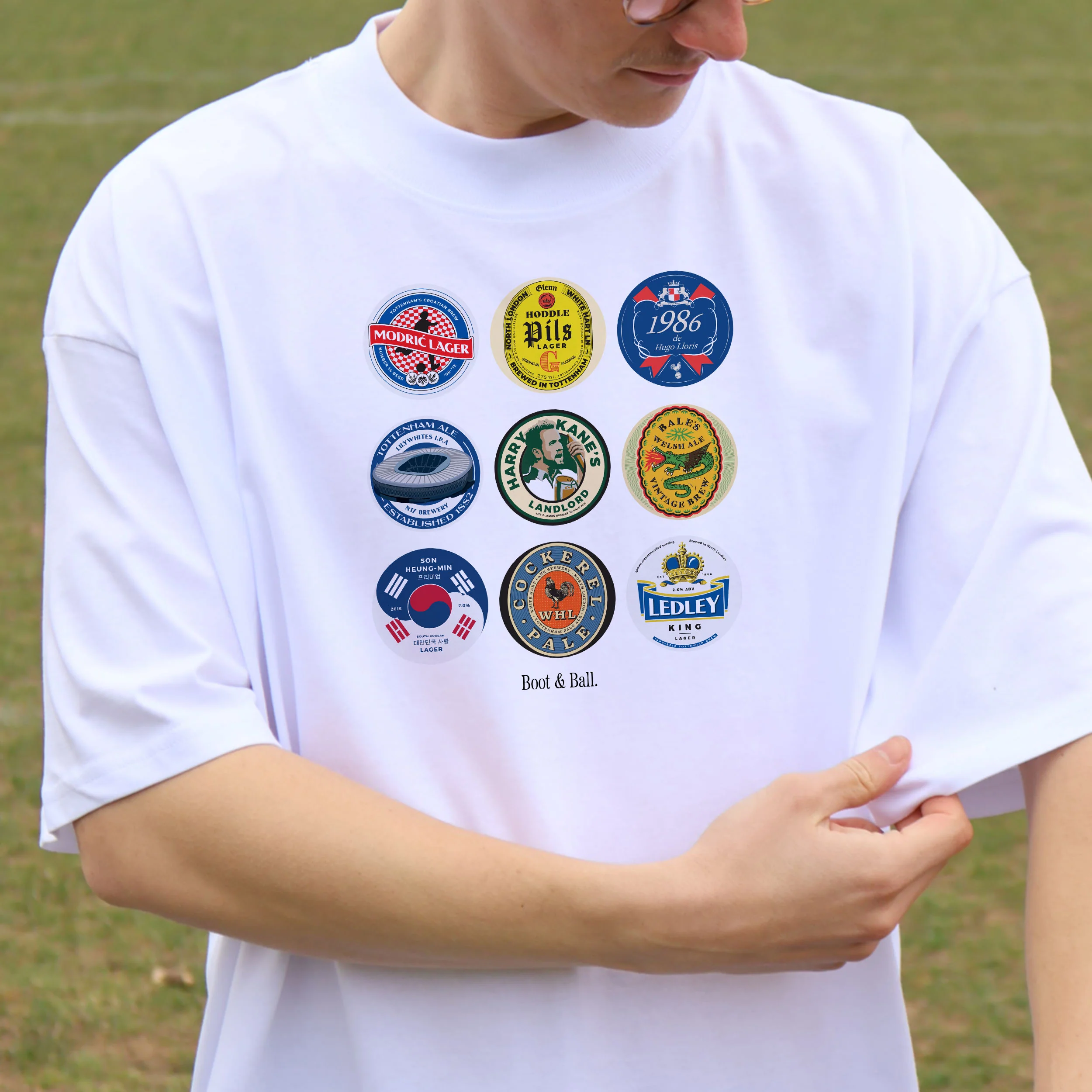 North London Whites Beer Mats Oversized T-Shirt - Image 9