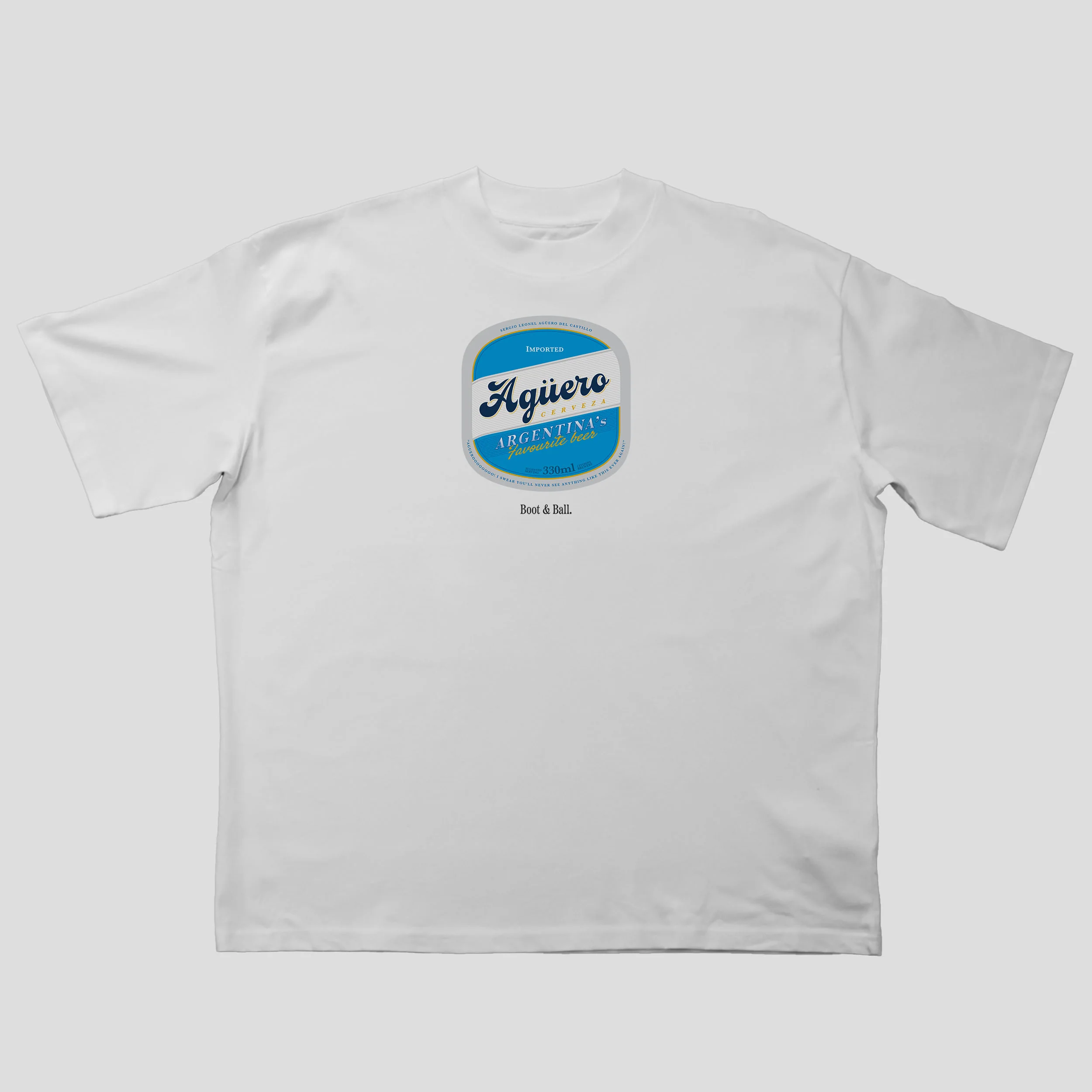 Sergio Agüero Man City Beer Mat Oversized T-Shirt - Image 2