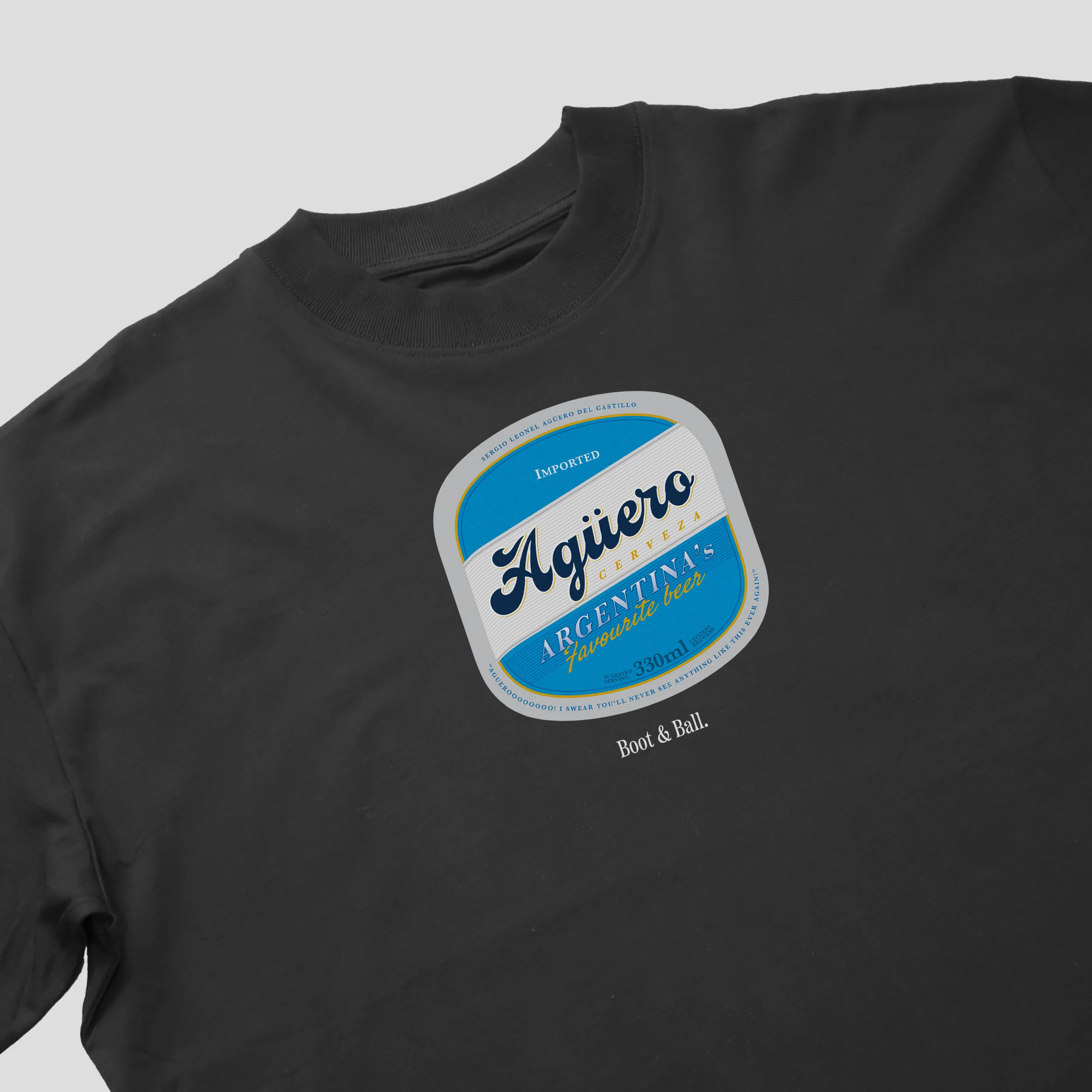 Sergio Agüero Man City Beer Mat Oversized T-Shirt - Image 3