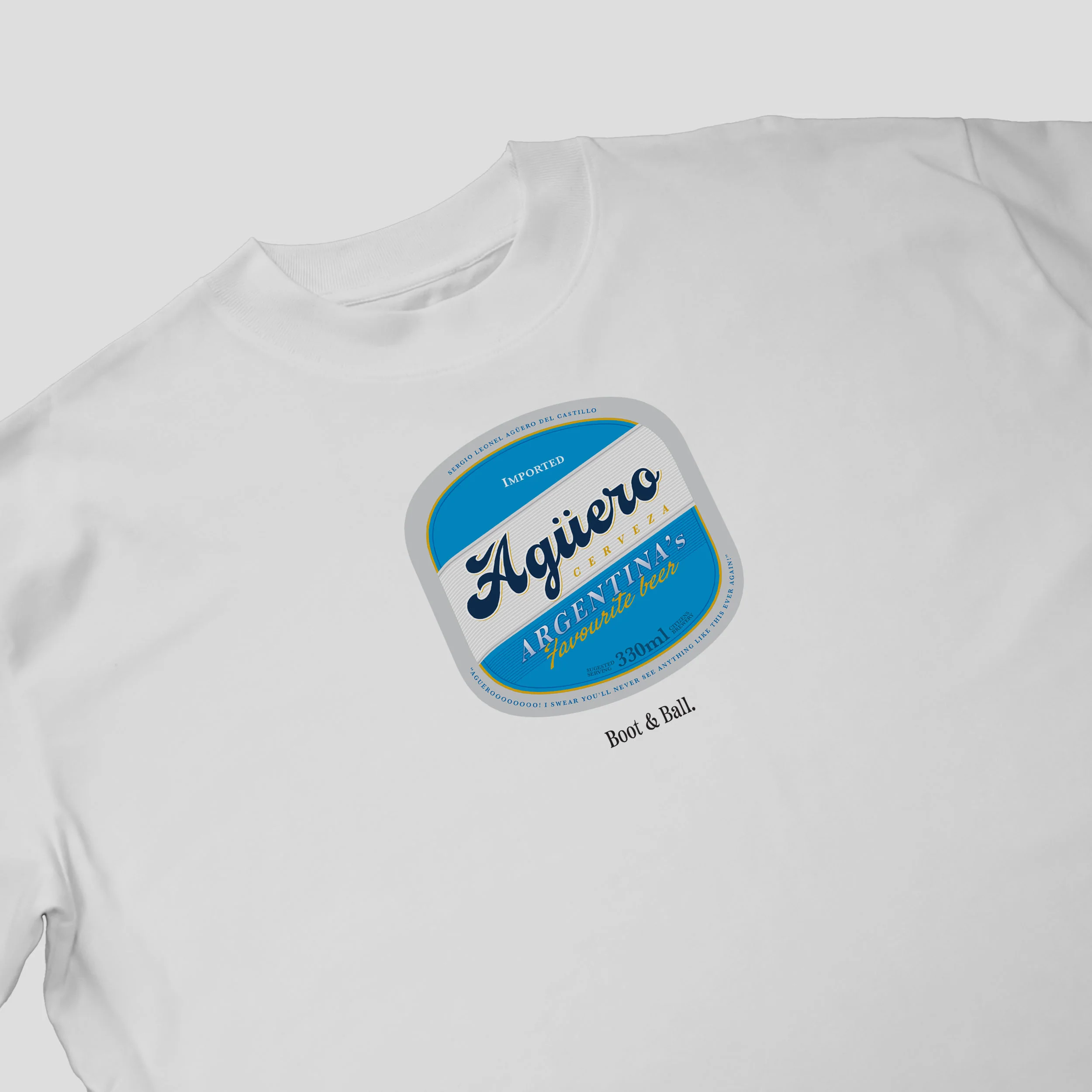 Sergio Agüero Man City Beer Mat Oversized T-Shirt - Image 4