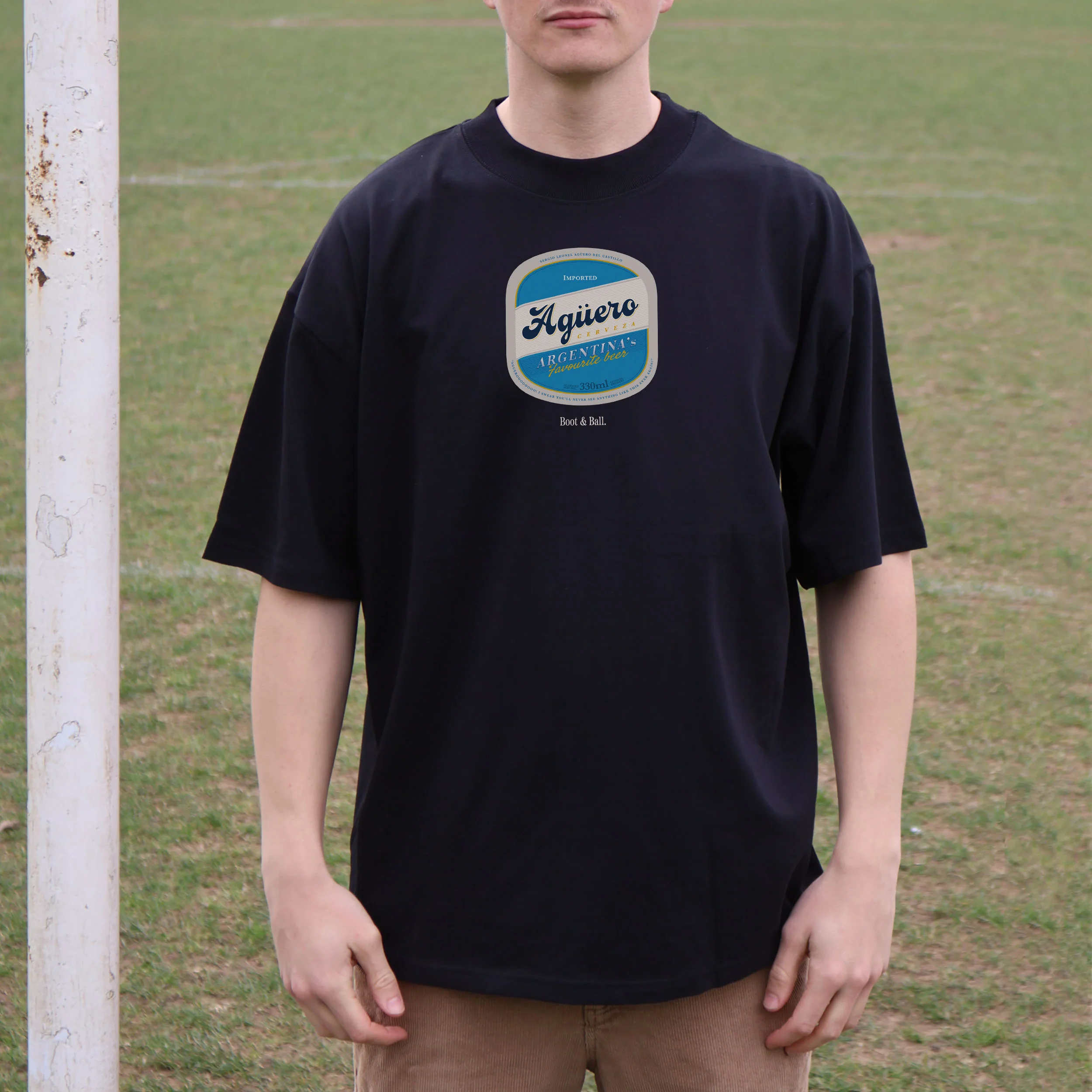Sergio Agüero Man City Beer Mat Oversized T-Shirt - Image 5