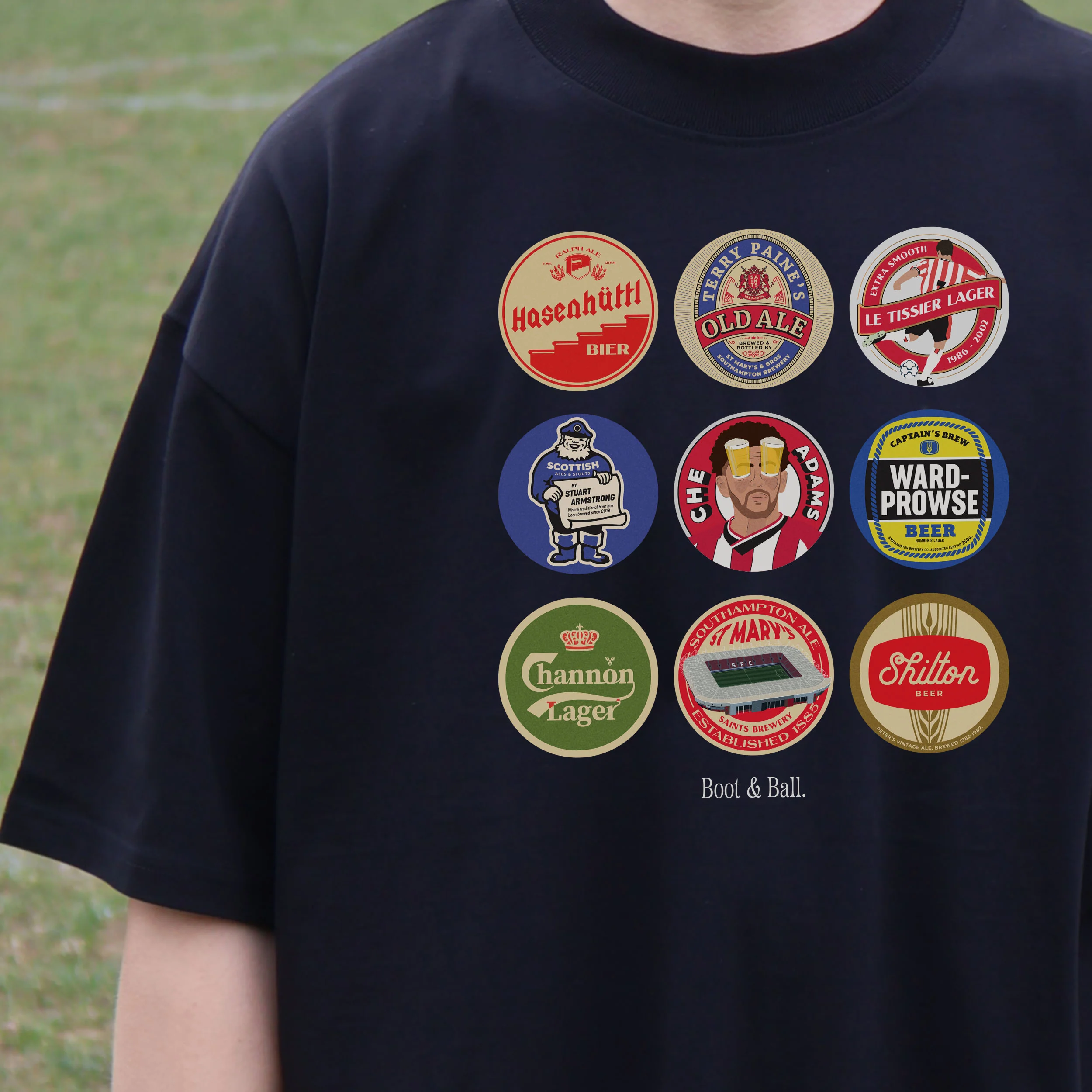 Southampton Beer Mats Oversized T-Shirt - Image 10