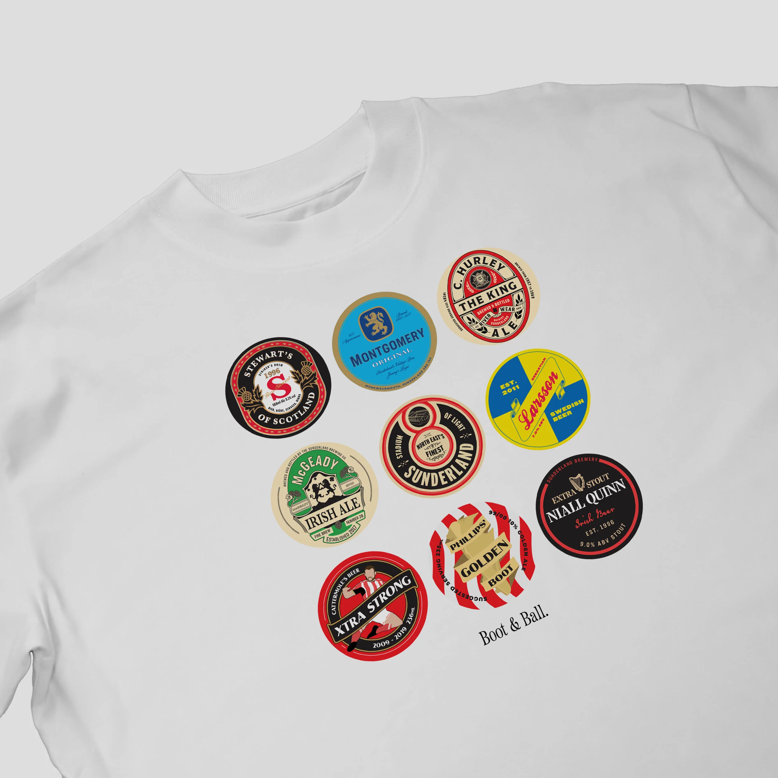 Sunderland Beer Mats Oversized T-Shirt - Image 3