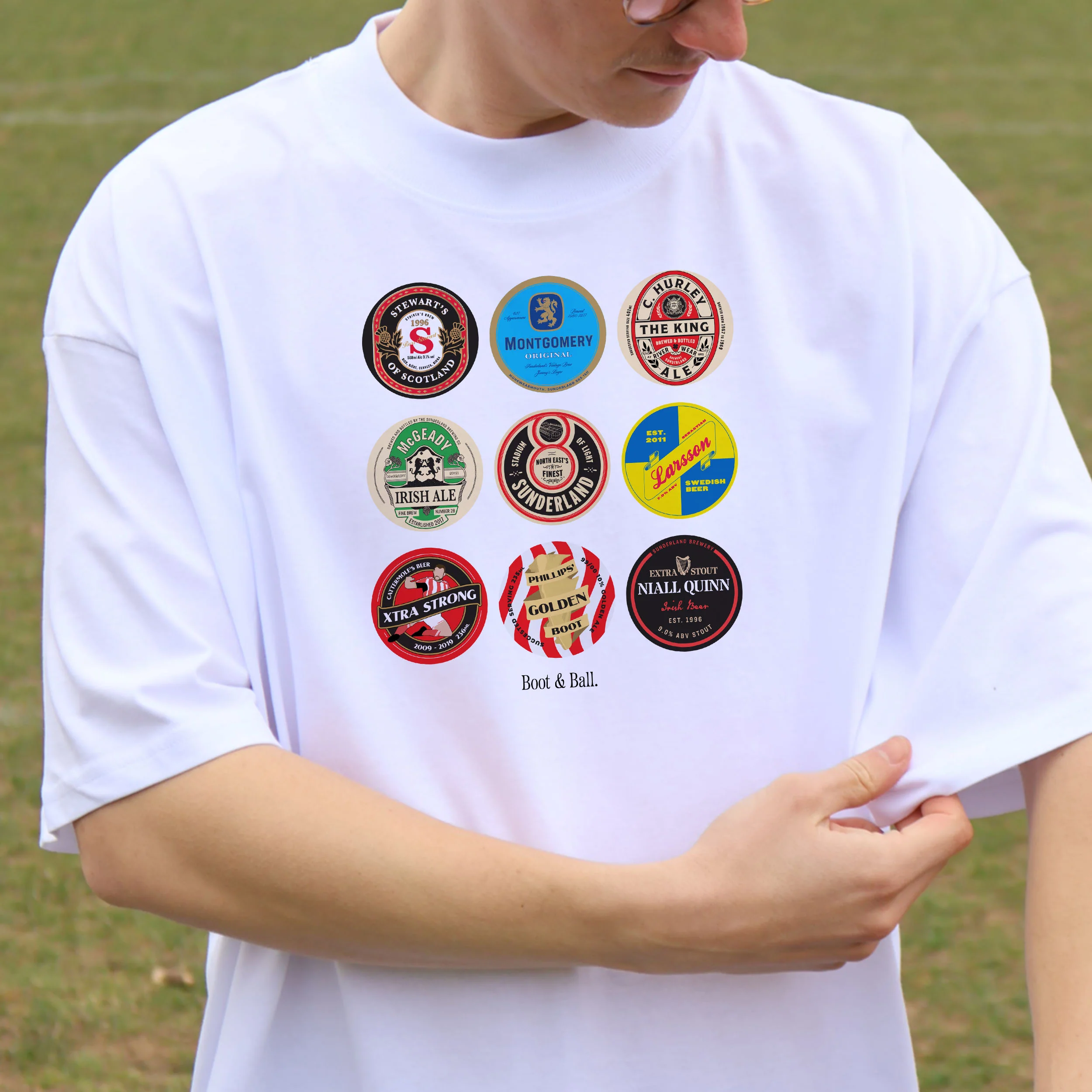 Sunderland Beer Mats Oversized T-Shirt - Image 6