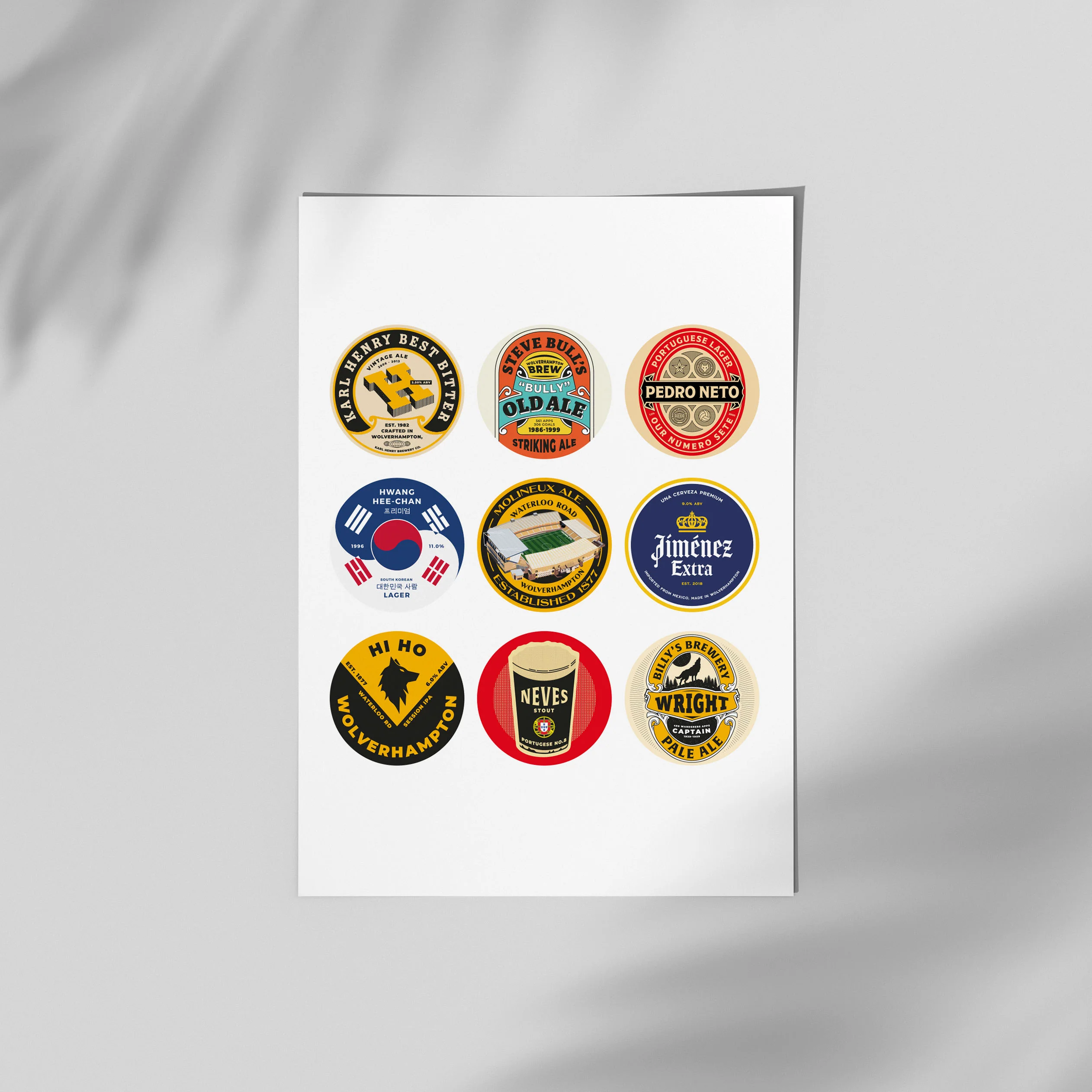 Wolves Beer Mat Art - Image 4