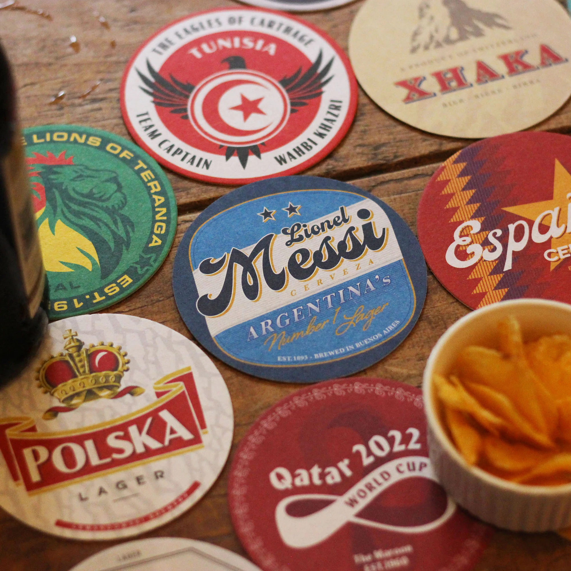 World Cup 2022 Football Beer Mats - Image 10