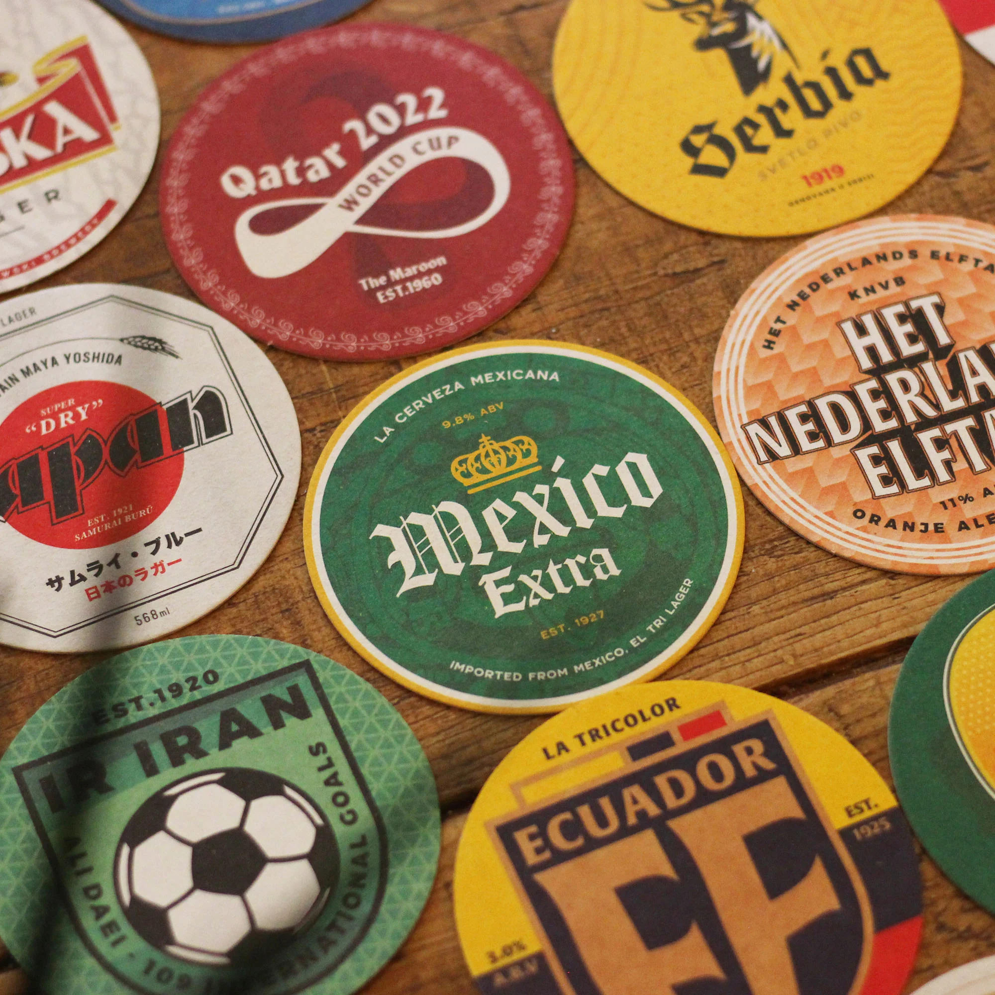 World Cup 2022 Football Beer Mats - Image 13