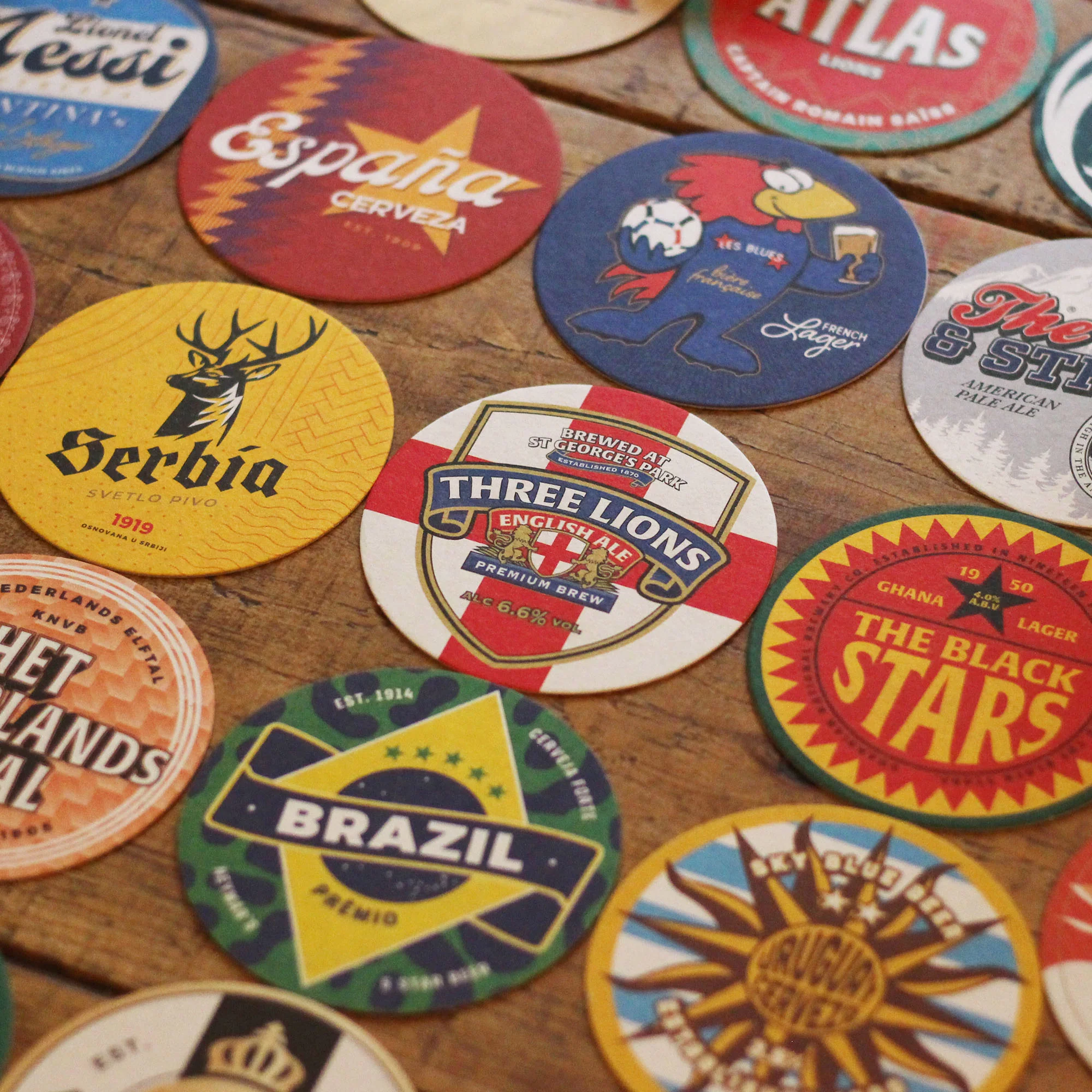 World Cup 2022 Football Beer Mats - Image 3