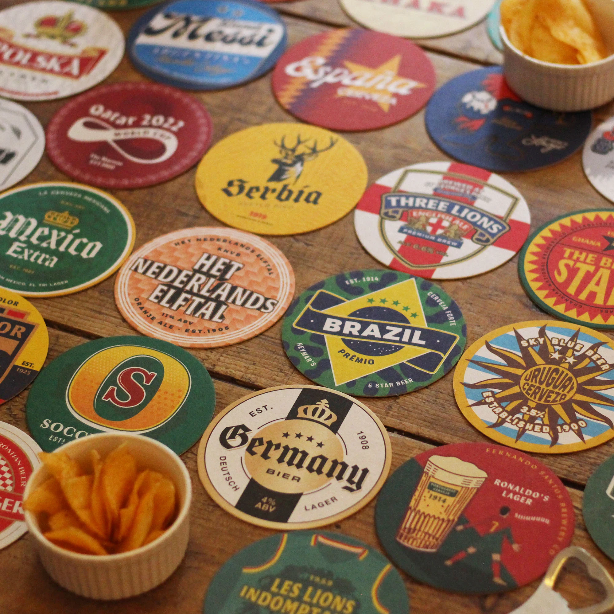 World Cup 2022 Football Beer Mats - Image 9